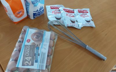 Confeção bolo de coco